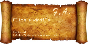 Flits András névjegykártya